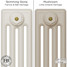CI-RC-CREAM-021 - Richmond Cream 4 Column Victorian Cast Iron Radiator H760mm x W340mm CI-RC-CREAM-021 - Richmond Cream 4 Column Victorian Cast Iron Radiator H760mm x W340mm